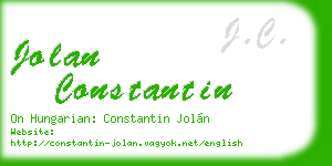 jolan constantin business card