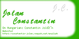jolan constantin business card